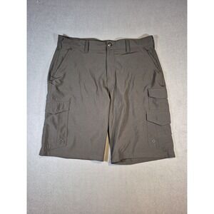 Iron‎ Co Shorts Men 36 Performance Black Cargo Hike Trail Fishing